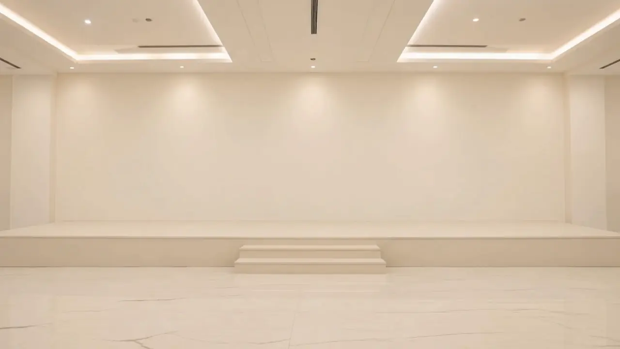 Elegant event stage design coming together