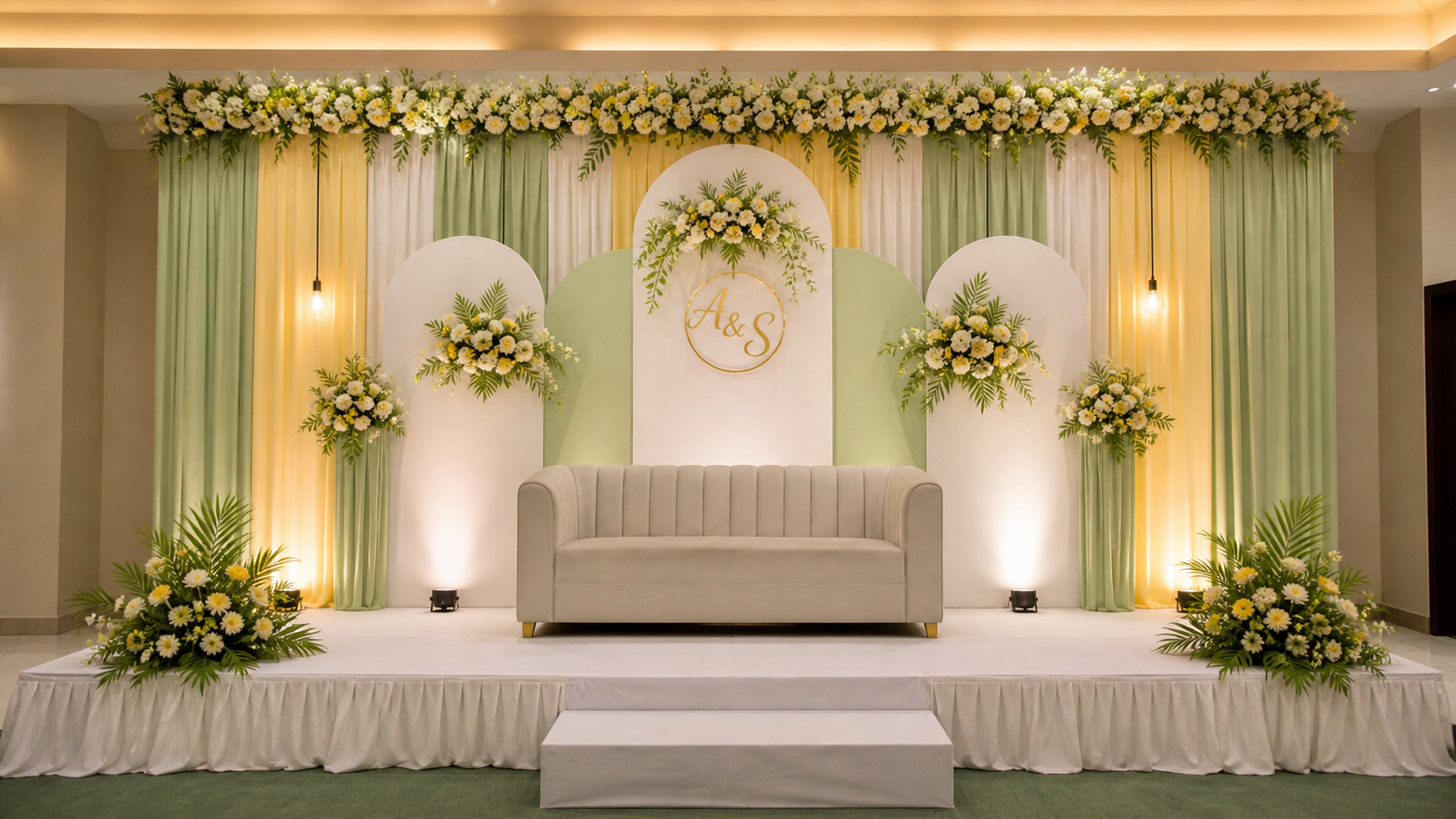 Wedding stage decoration concept